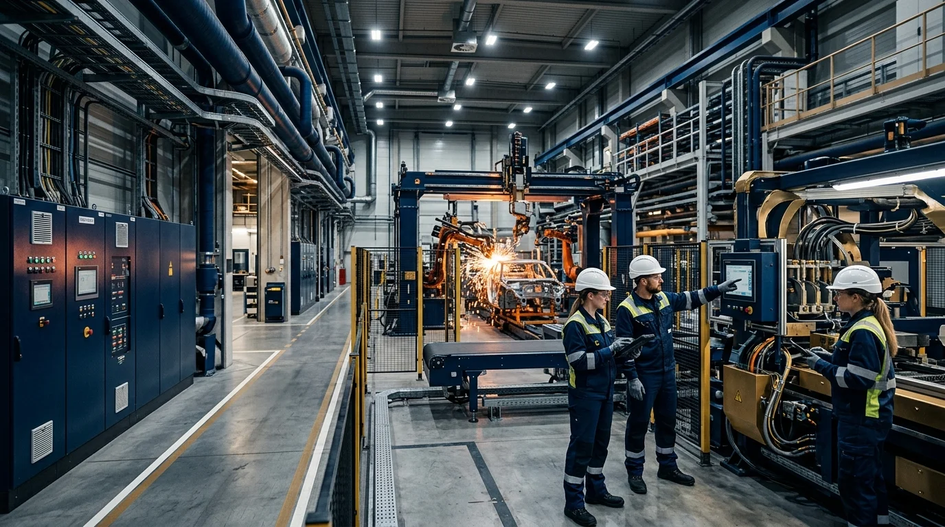 Engineers_inspecting_manufacturing Electrical Component